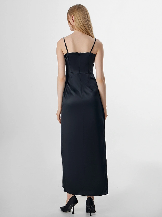 Платье макси женское черное - 3