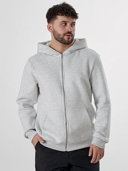 картинка Жакет мужской серый на молнии с начесом от магазина мужской одежды Mark Formelle