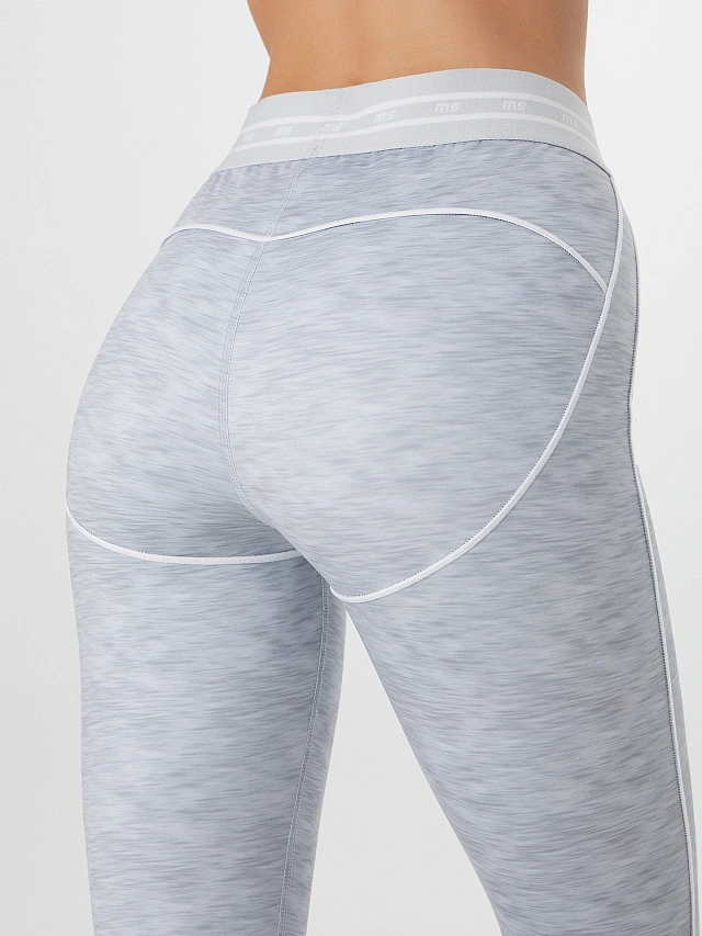Легинсы спортивные женские серые - 5
