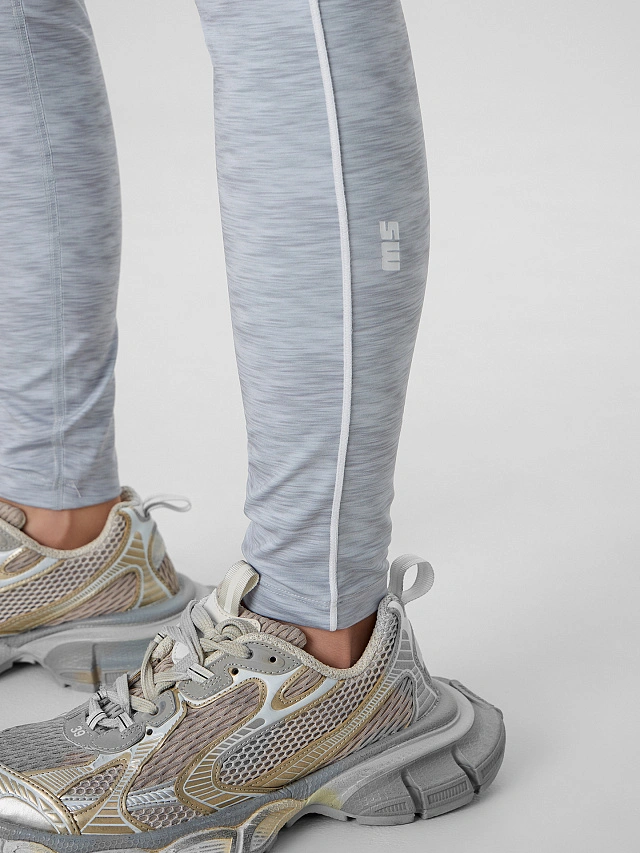 Легинсы спортивные женские серые - 11