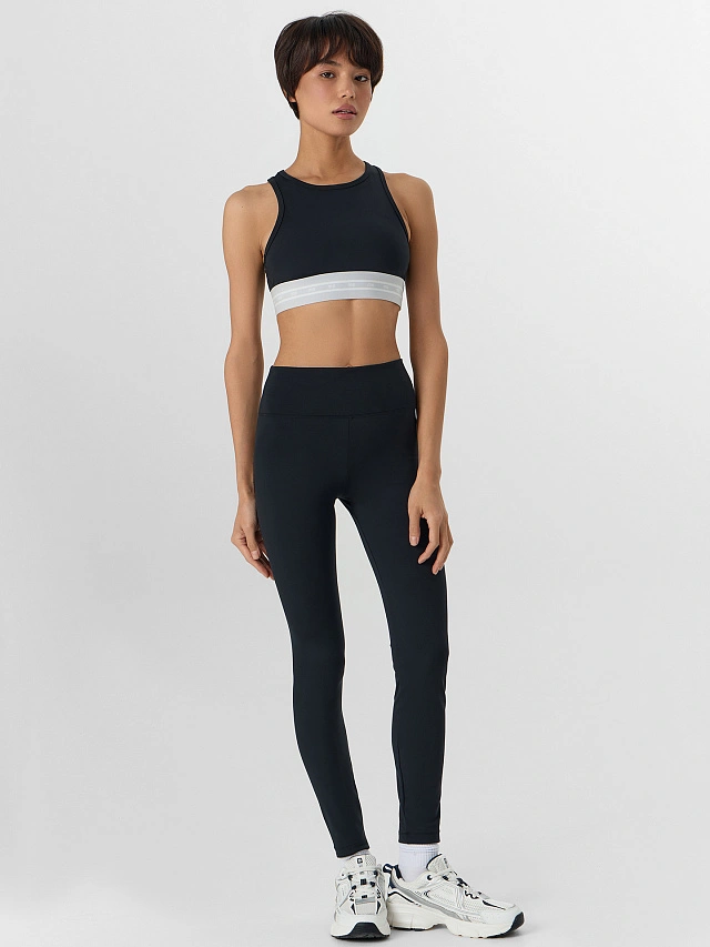 Легинсы спортивные женские черные - 6