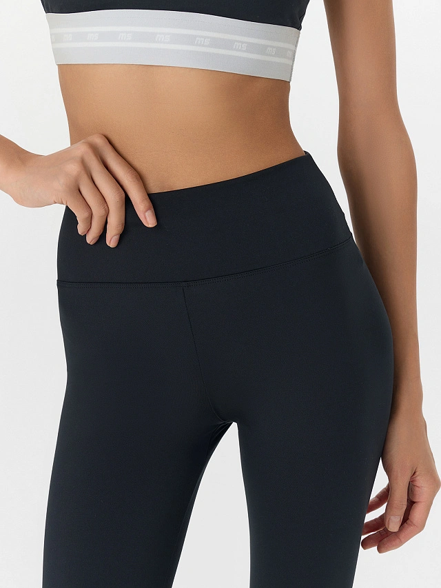 Легинсы спортивные женские черные - 7