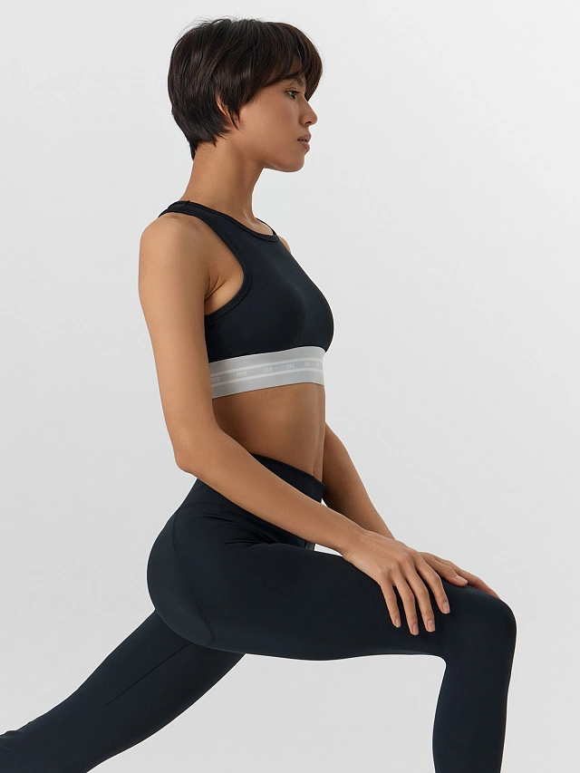 Легинсы спортивные женские черные - 10