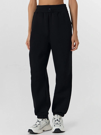 Брюки спортивные женские черные с начесом