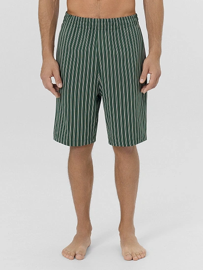 картинка Шорты мужские домашние зеленые в полоску от магазина мужской одежды Mark Formelle