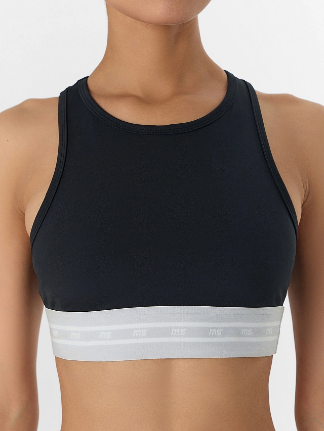 Топ женский спортивный черный - 2