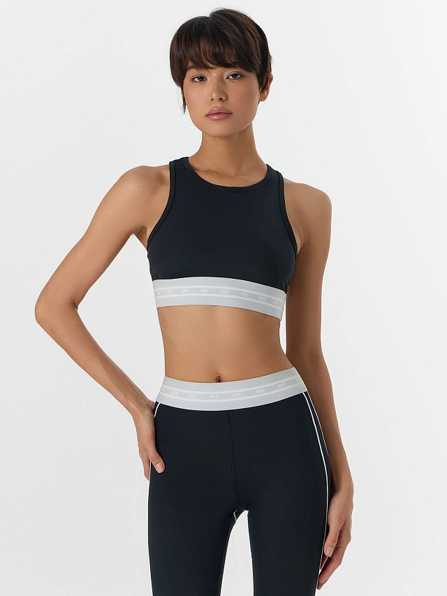 Топ женский спортивный черный - 3