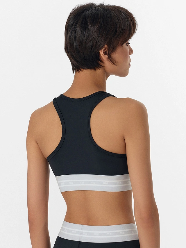 Топ женский спортивный черный - 4