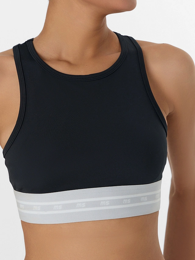 Топ женский спортивный черный - 7