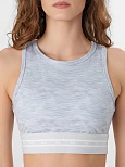Топ женский спортивный серый