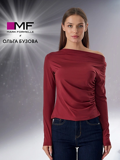 картинка Джемпер женский Mark Formelle x Ольга Бузова бордовый от магазина стильной одежды Mark Formelle