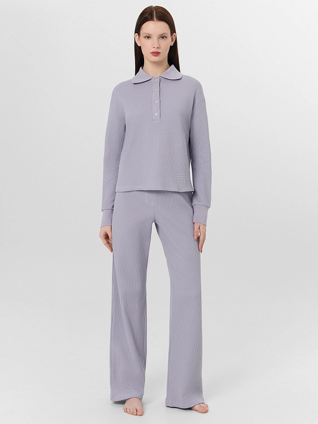 Брюки домашние женские серые - 5