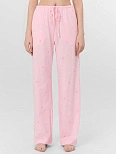 Брюки домашние женские розовые с узором