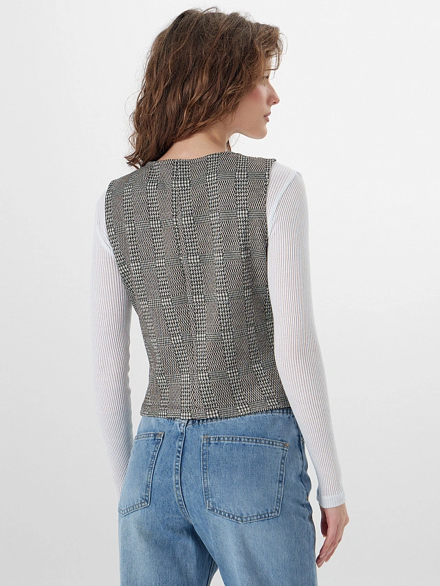 Жилет женский в клетку - 2