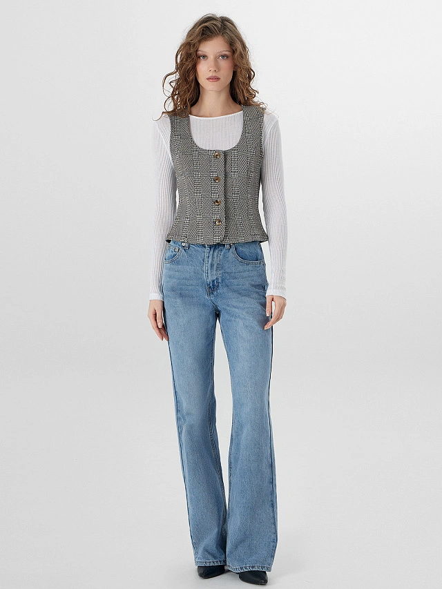 Жилет женский в клетку - 3