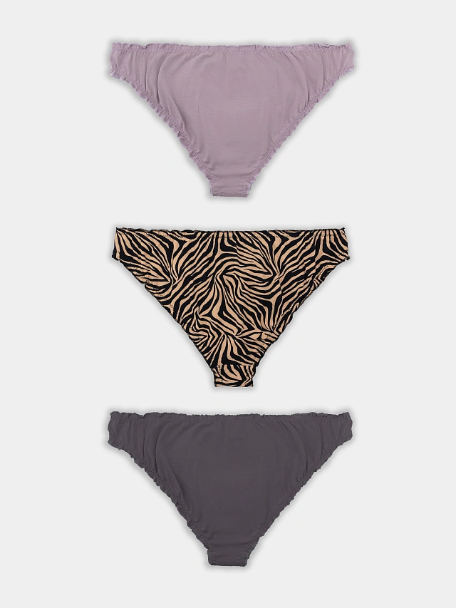 Трусы слипы женские в наборе, 3 шт - 10