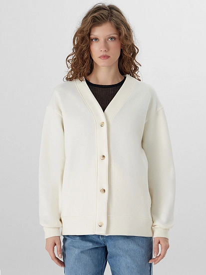 картинка Кардиган женский молочный от магазина стильной одежды Mark Formelle