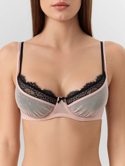 картинка Бюстгальтер женский розовый кружевной от магазина стильной одежды Mark Formelle