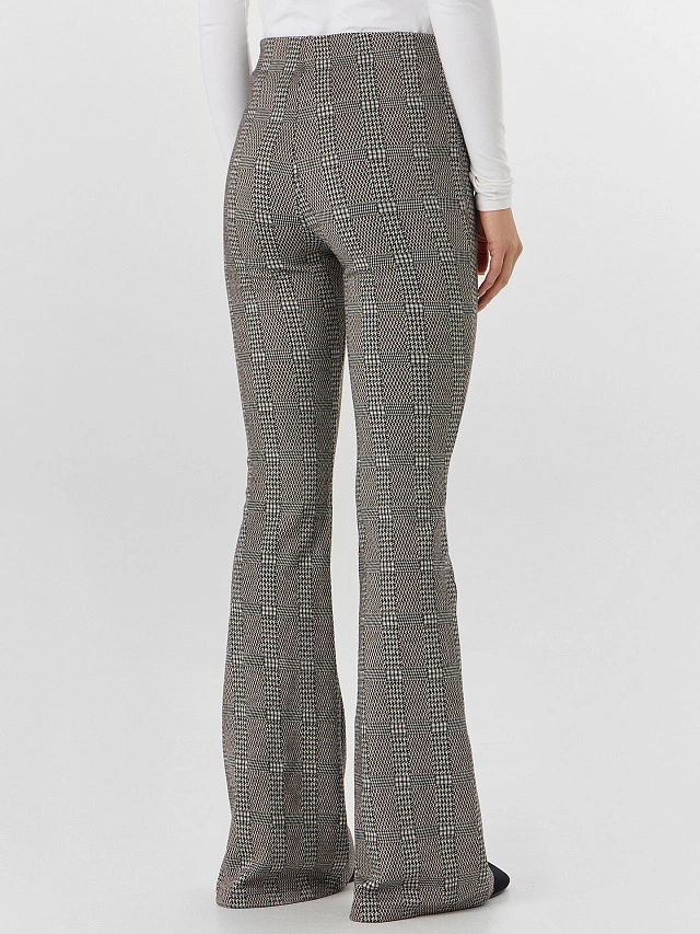 Брюки клеш женские коричневые в клетку - 2