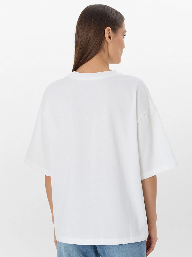 Футболка женская белая с принтом - 2