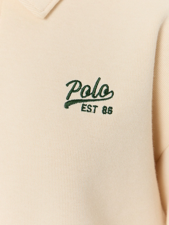 Джемпер женский молочный с застежкой-молнией - 6