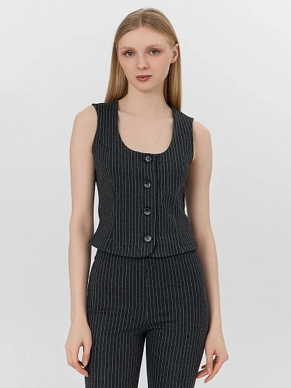 картинка Жилет женский в полоску от магазина стильной одежды Mark Formelle