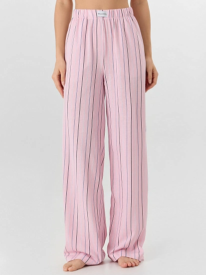 картинка Брюки домашние женские розовые в полоску от магазина стильной одежды Mark Formelle