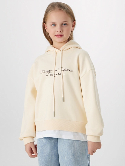 картинка Худи для девочек бежевое от известного бренда одежды для девочек Mark Formelle