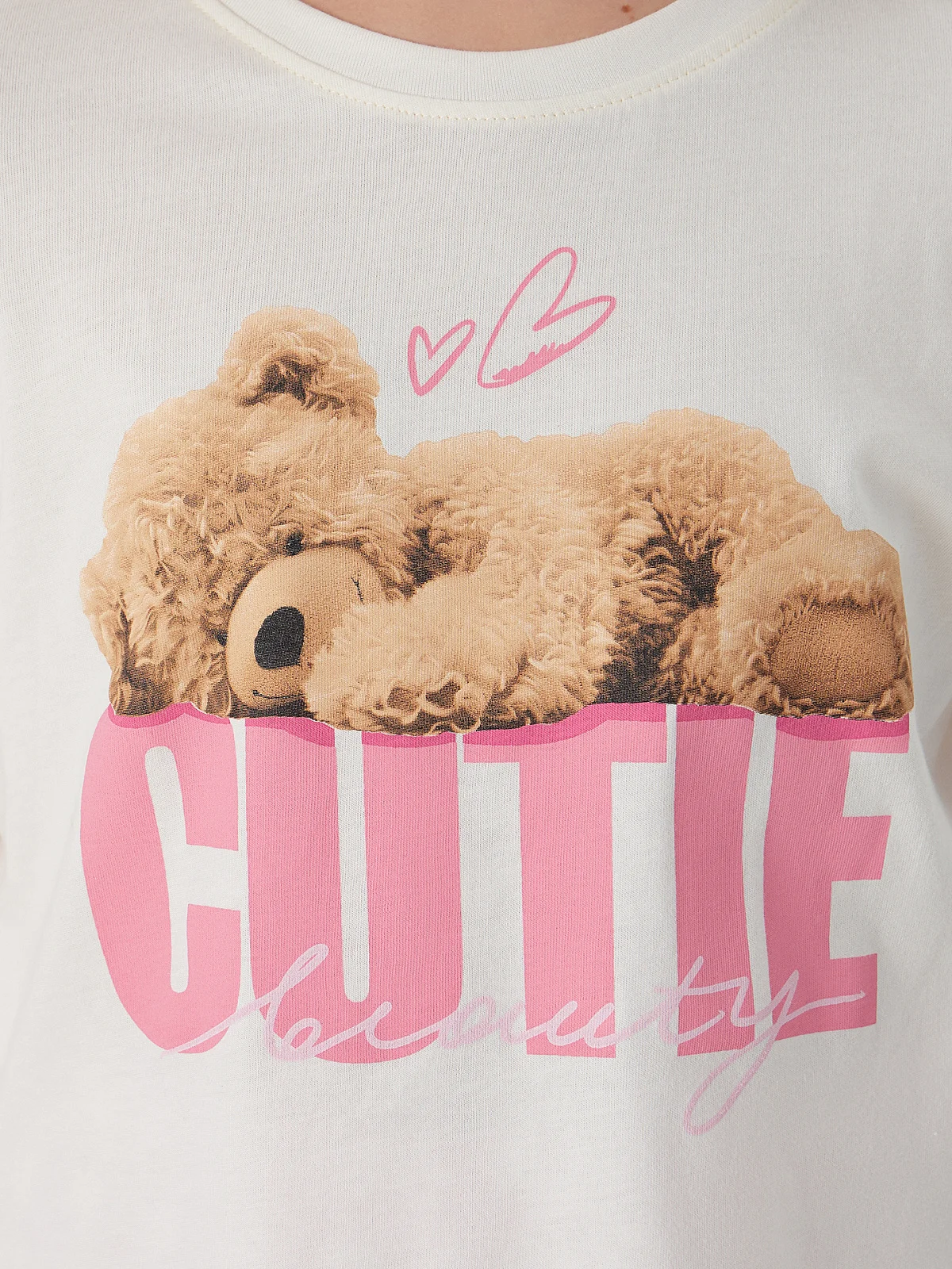 Комплект для девочек розовый с надписью "Cutie beauty" - 5