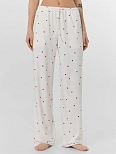 Брюки женские домашние велюровые с сердечками