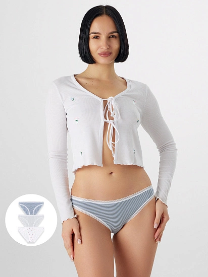 картинка Трусы слипы женские в наборе, 3 шт от магазина стильной одежды Mark Formelle