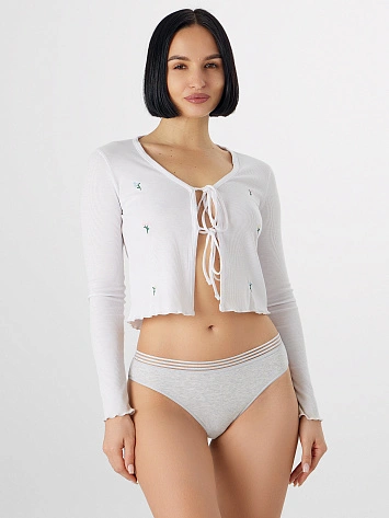 Трусы слипы женские серые