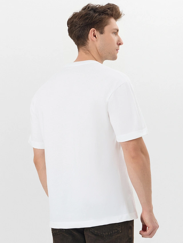 Футболка мужская белая с надписью - 3