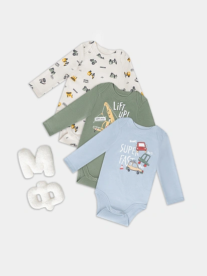 картинка Боди детское в наборе, 3 шт от магазина Одежда+