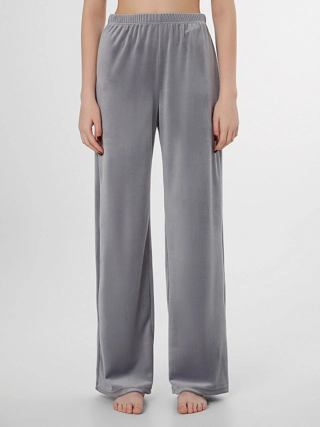 Комплект домашний женский велюровый серый - 6