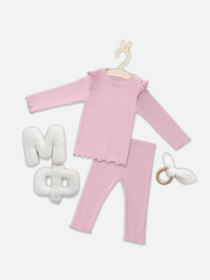 картинка Комплект детский розовый : джемпер и брюки от магазина Одежда+