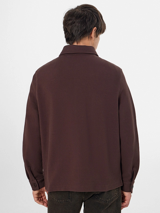 Жакет мужской на пуговицах коричневый - 3