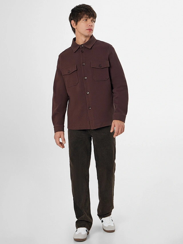 Жакет мужской на пуговицах коричневый - 4