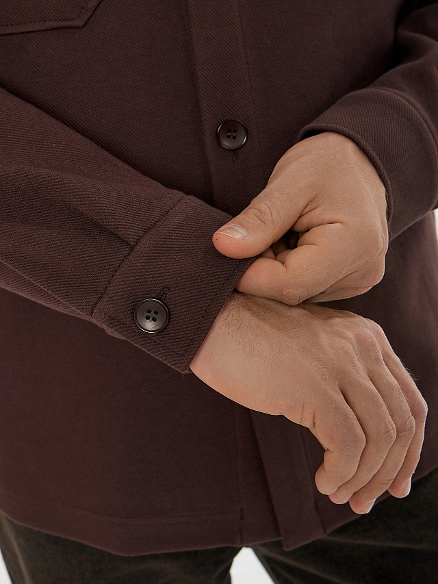 Жакет мужской на пуговицах коричневый - 7