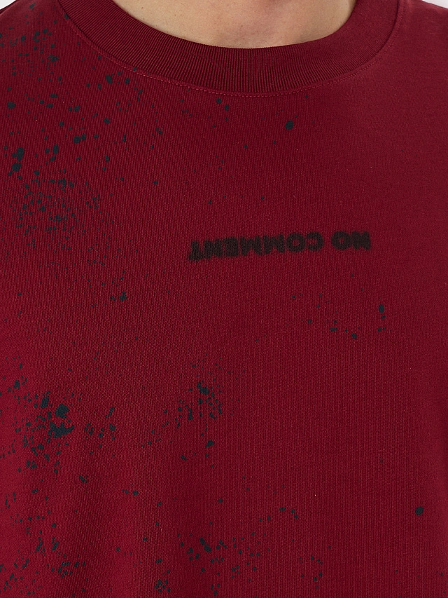 Футболка мужская бордовая с надписью - 5