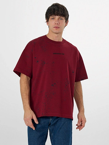 Футболка мужская бордовая с надписью