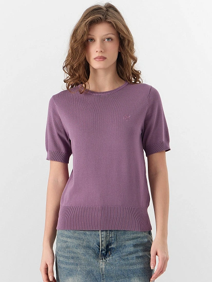 картинка Джемпер женский с короткими рукавами фиолетовый от магазина стильной одежды Mark Formelle