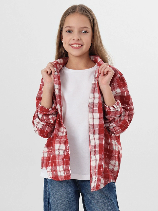 Футболка базовая для девочек белая - 5