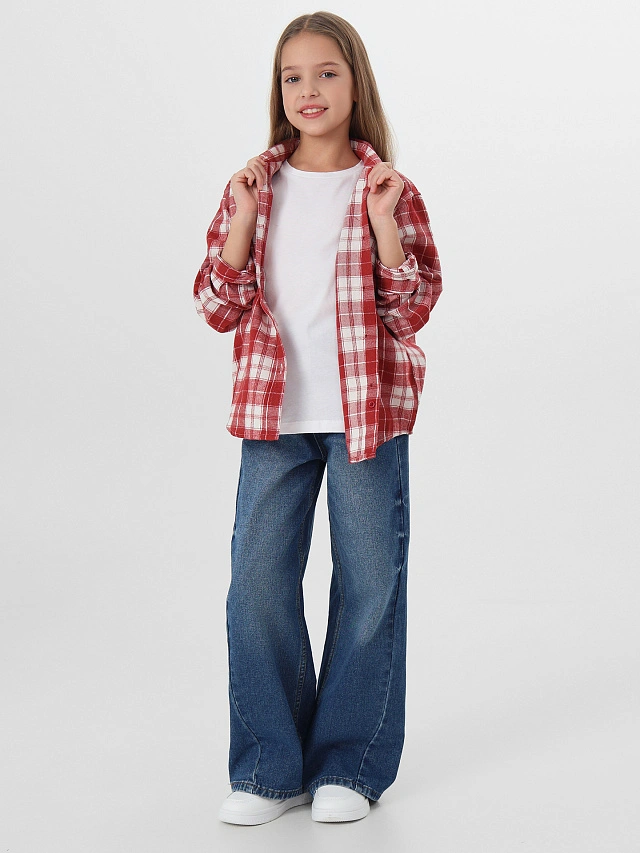 Футболка базовая для девочек белая - 6