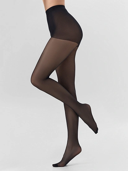 картинка Колготки женские капроновые полуматовые 40 den черные от магазина стильной одежды Mark Formelle