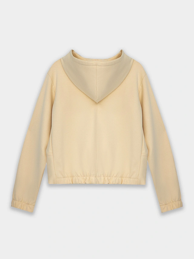 Толстовка женская бежевая на молнии - 11