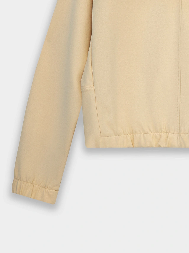 Толстовка женская бежевая на молнии - 12