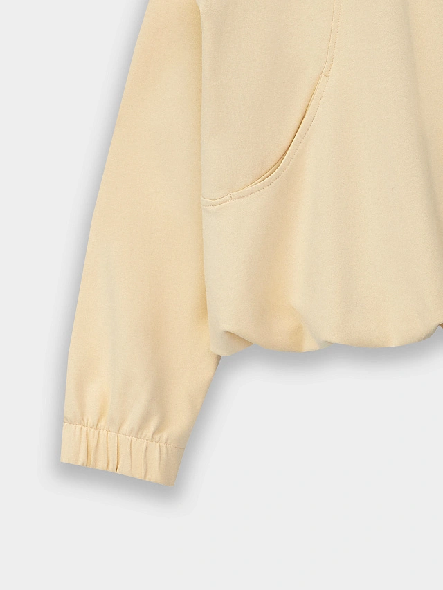 Толстовка женская бежевая на молнии - 9