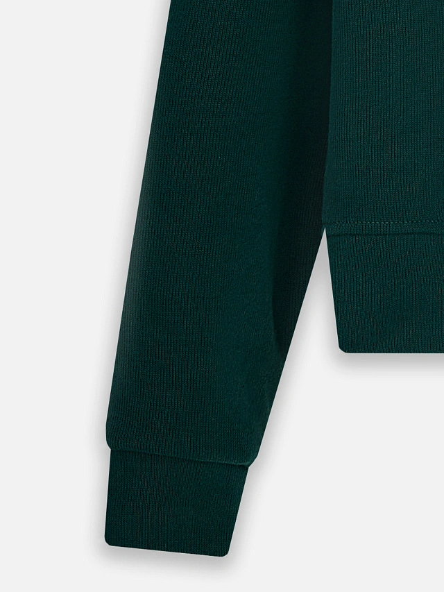 Джемпер женский зеленый с застежкой-молнией - 7