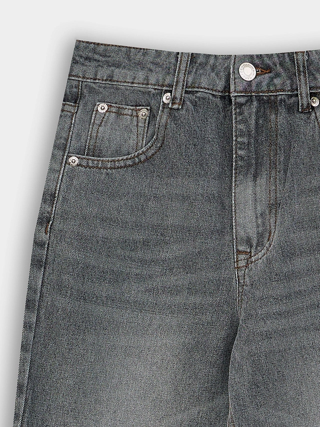 Джинсы женские wide leg серые - 6